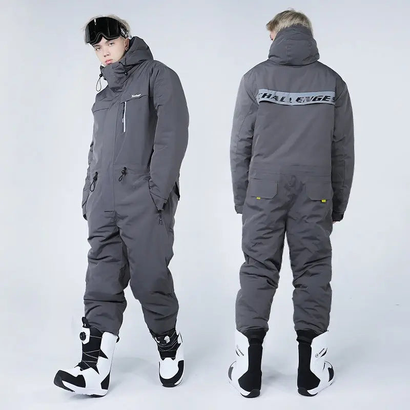 Men Women One-piece Ski Suits Thick Sports Clothing