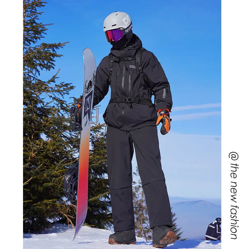 Insulated Ski Jacket & Pants Set Winter Outwear for Sports