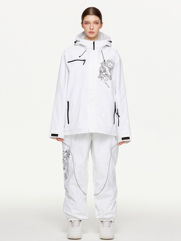 Unisex Insulated Oversized Snowboard Jacket and Pants
