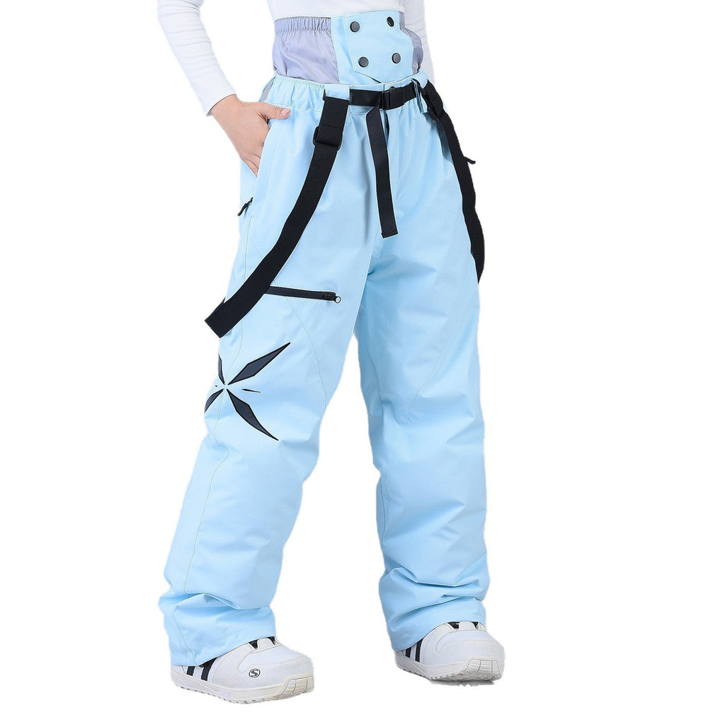 Women's Star-Detail Reflective Snow Bibs