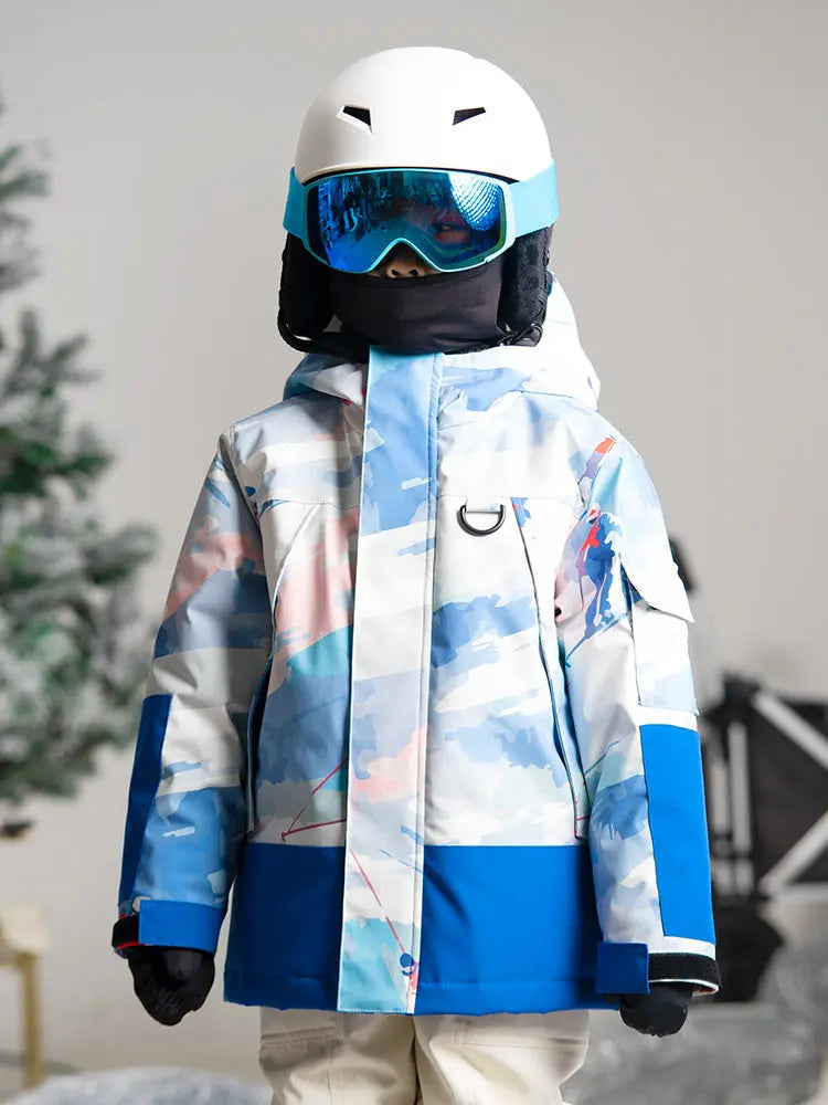 Cute Printed Snowboarding Coat & Bibs