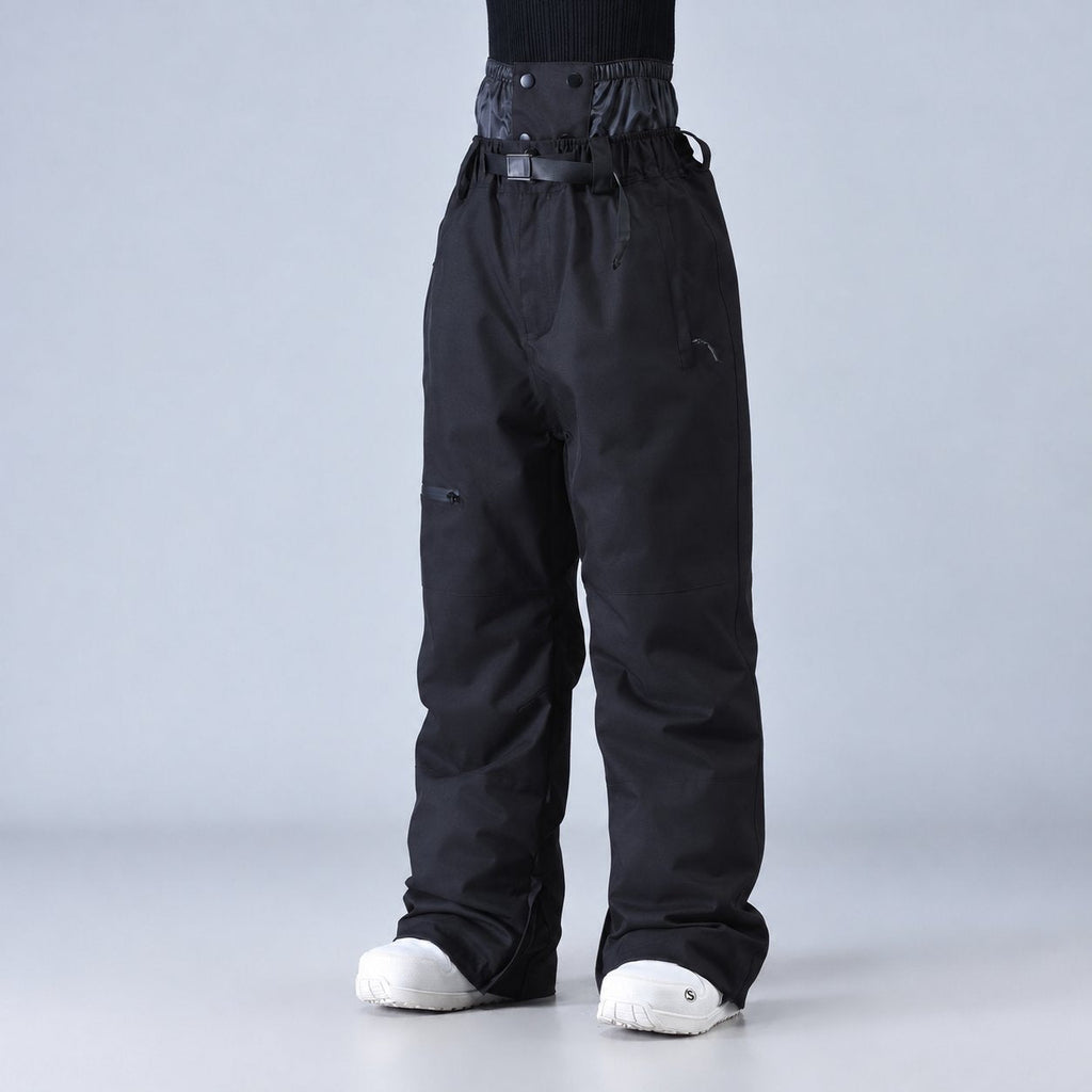 Unisex High-Rise Wide-Leg Snowboard Trousers