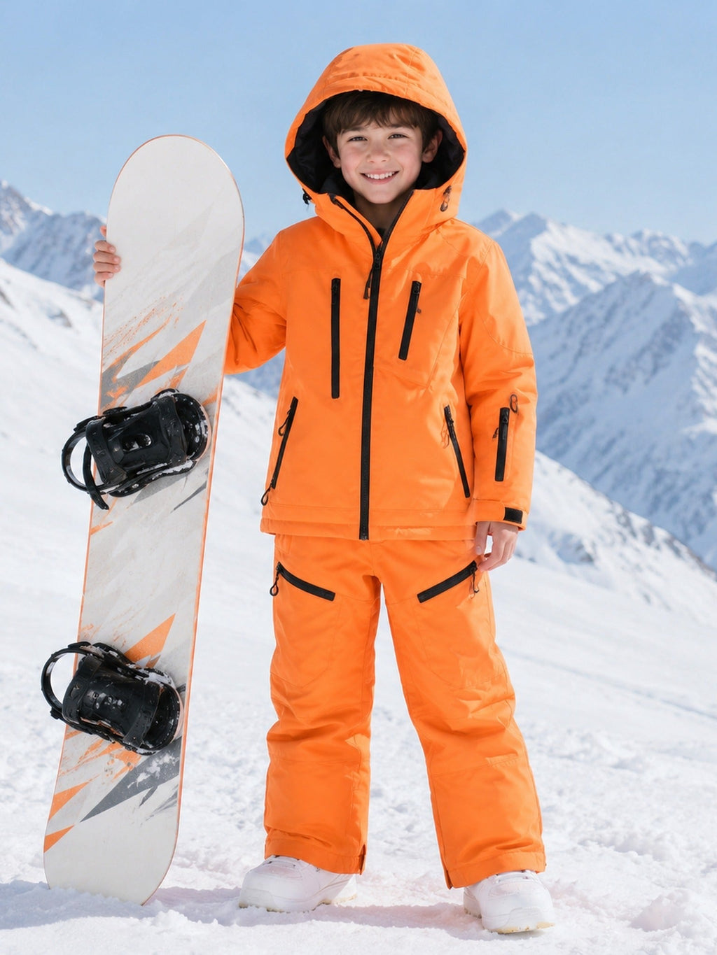 Kids' Insulated Zip-Pocket Snow Jacket and Bibs