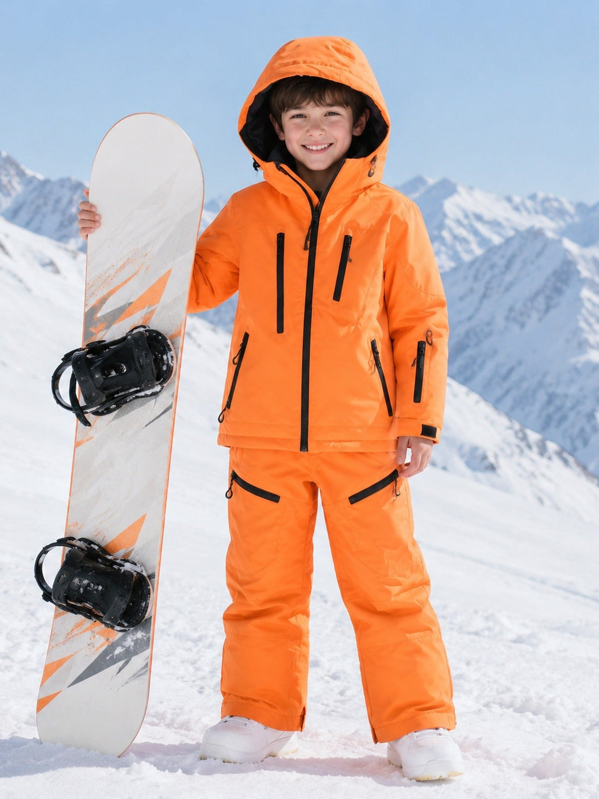 Kids' Insulated Zip-Pocket Snow Jacket and Bibs