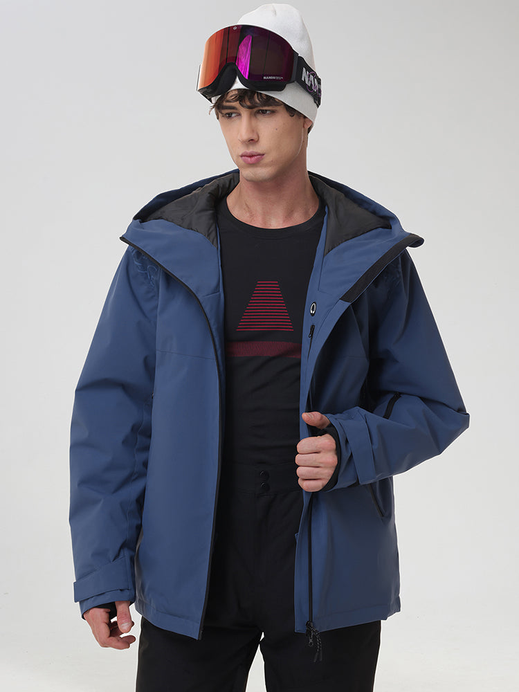 Men's Graphic-Panel Snow Jacket and Trouser Set