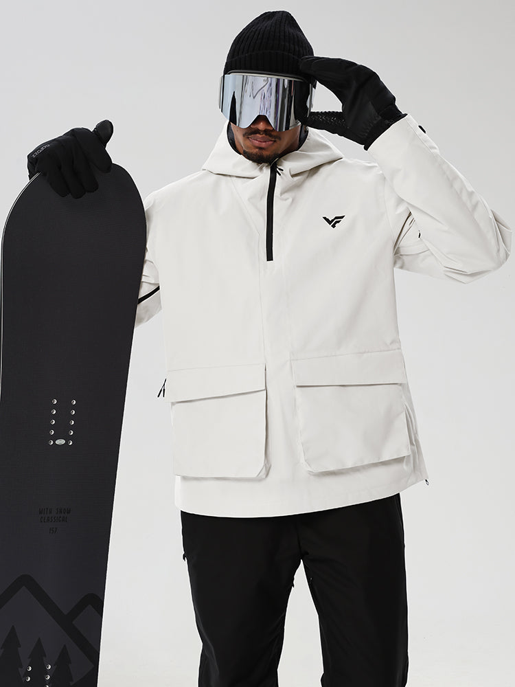 Men's Half-Zip Cargo Anorak for Snowboarding