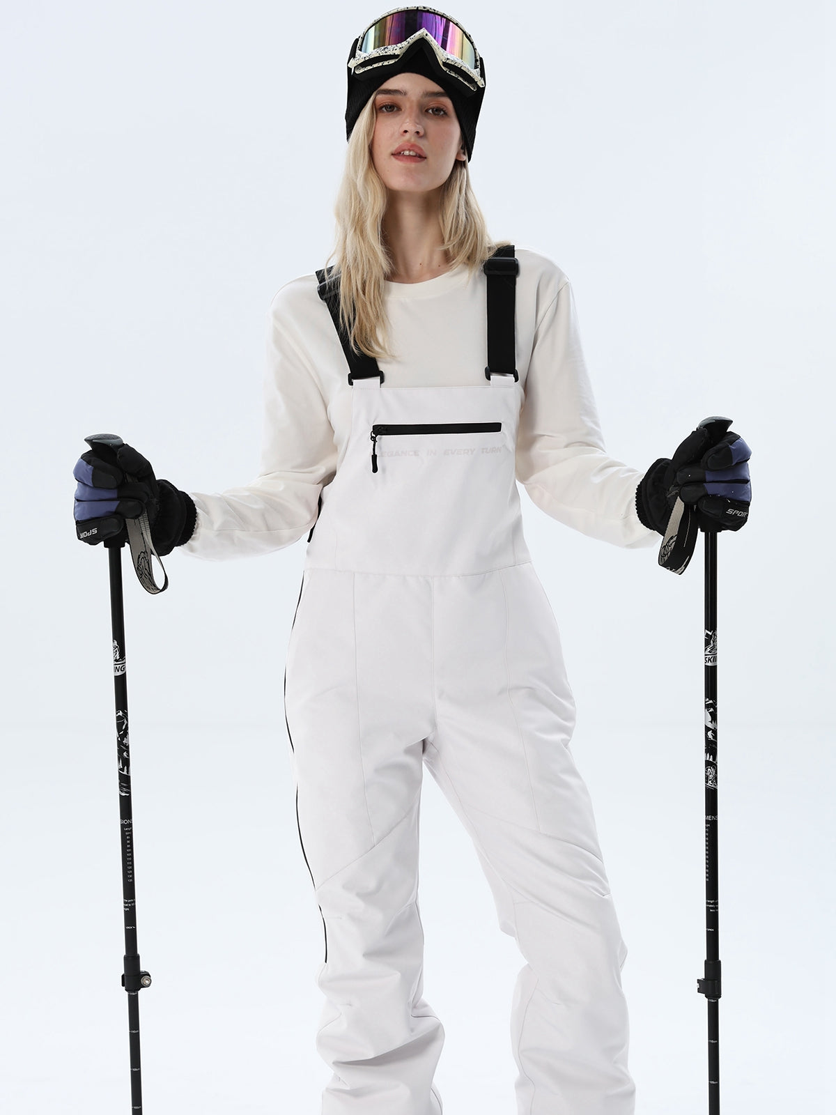Women's Adjustable-Strap Snow Bib Overalls