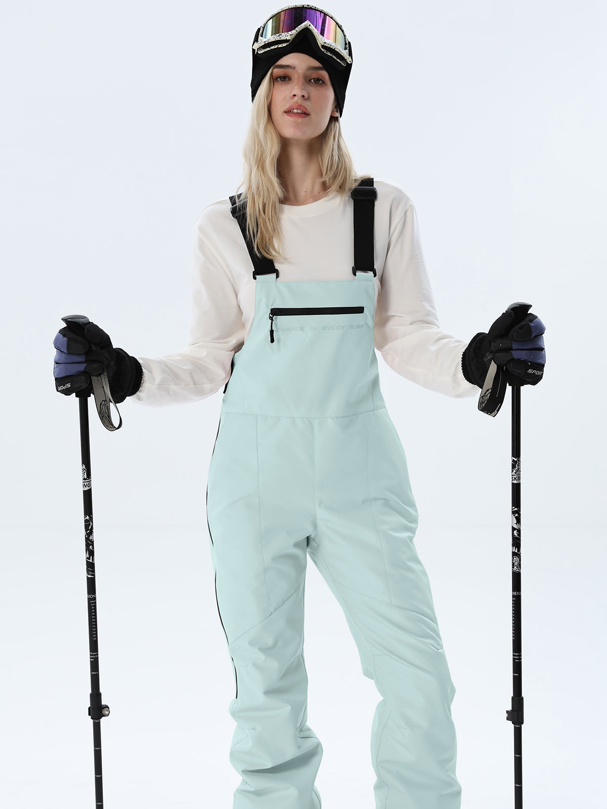 Women's Adjustable-Strap Snow Bib Overalls