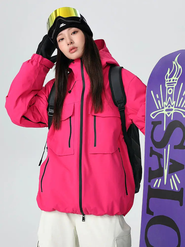 Unisex Advanture Snowboard Jacket Hooded Insulated Ski Coat