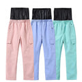 Kids High Waist Snowboard Pants Cargo Pockets Ski Pants