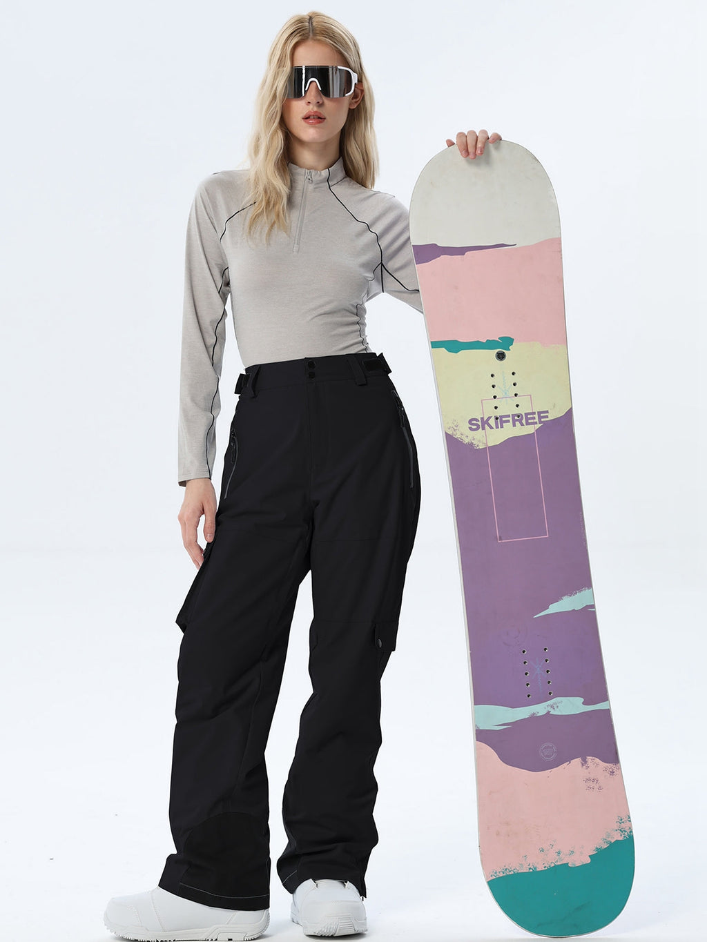 Women's Relaxed Utility Snow Pants with Cargo Storage