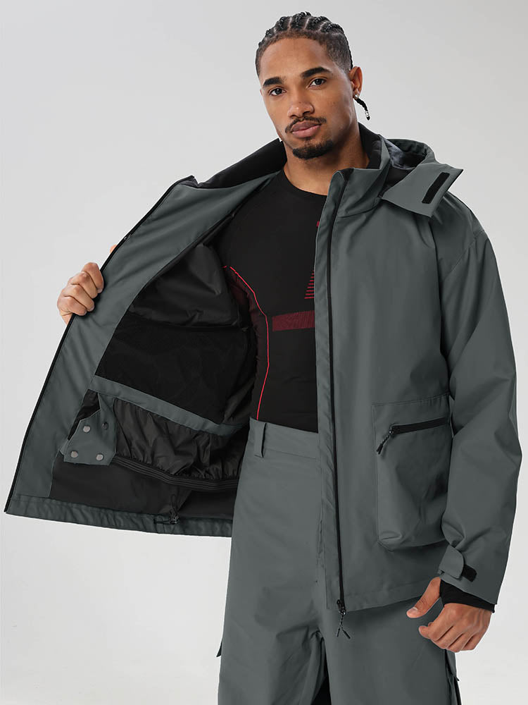 Men's Relaxed Snow Jacket with Inner Snow Skirt