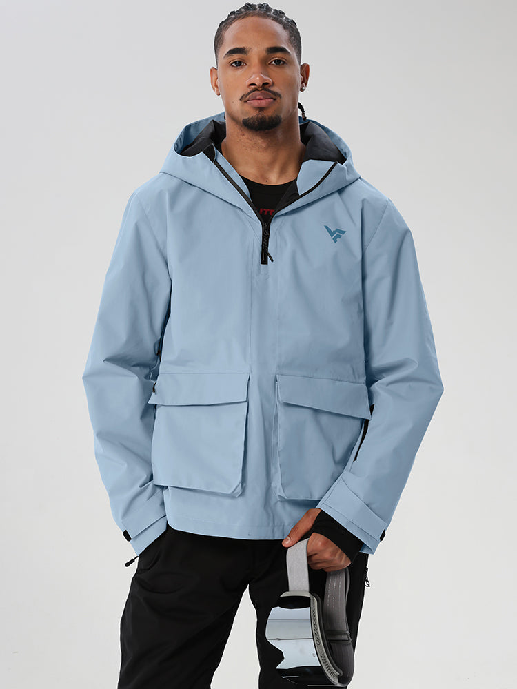 Men's Half-Zip Cargo Anorak for Snowboarding
