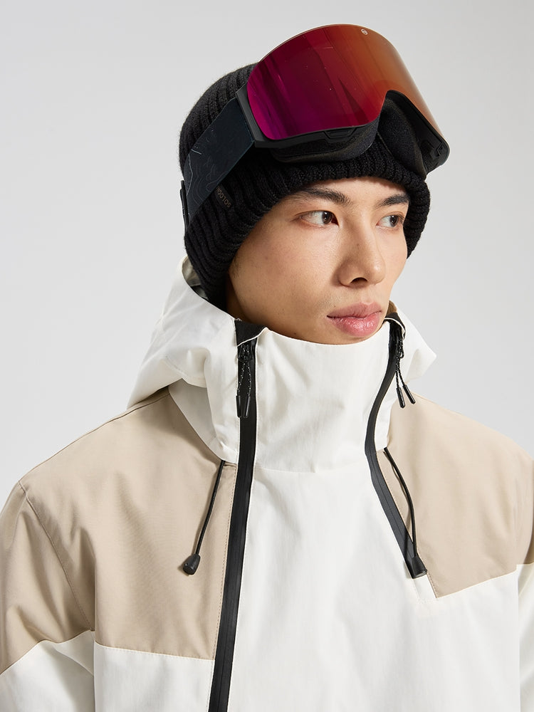 Men's Insulated Half-Zip Colorblock Snow Anorak