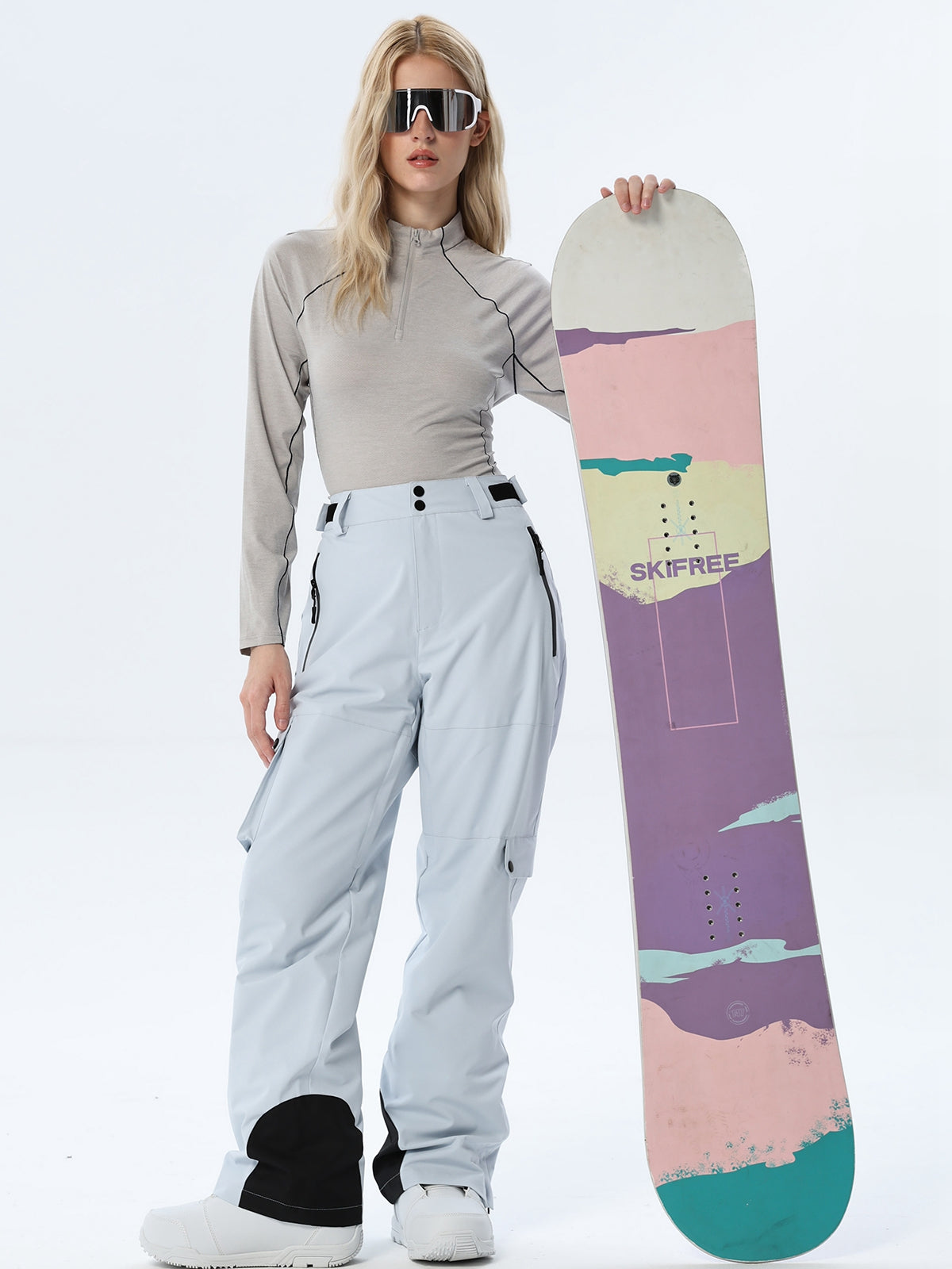Women's Relaxed Utility Snow Pants with Cargo Storage