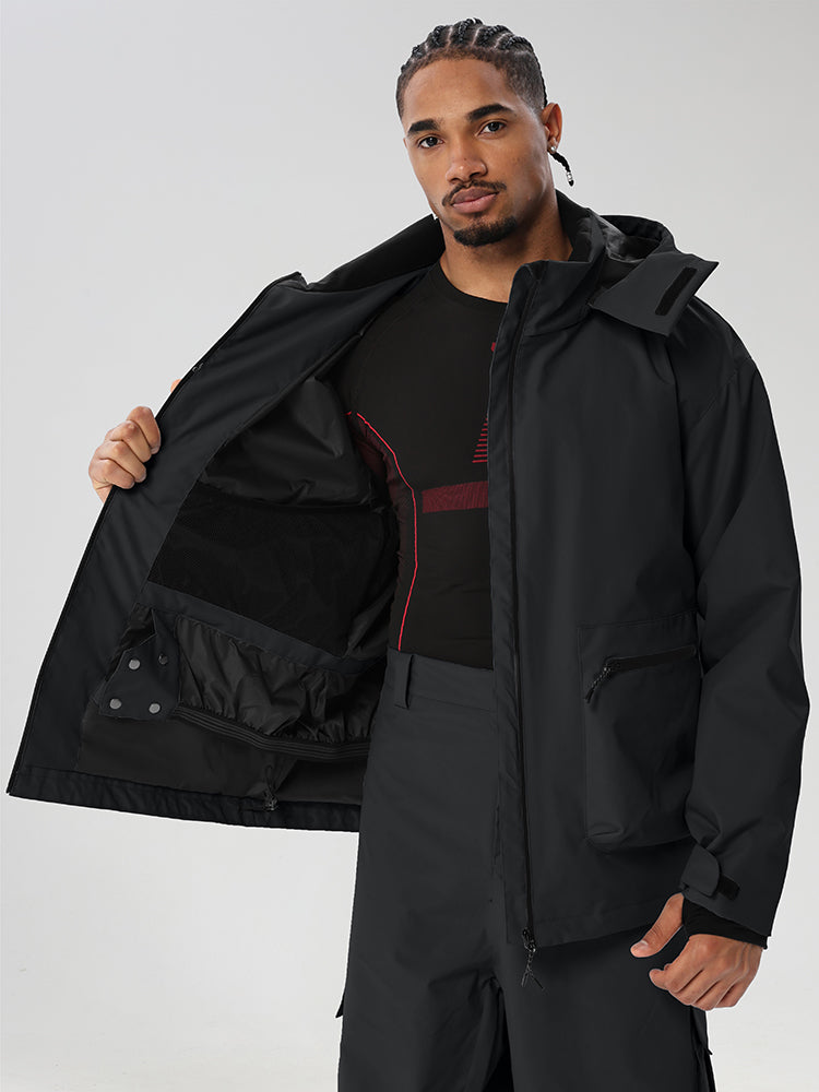 Men's Relaxed Snow Jacket with Inner Snow Skirt