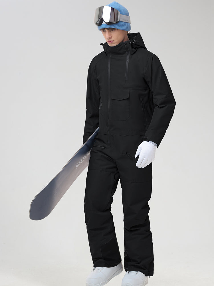 Men's Insulated Hooded One-Piece Snow Suit