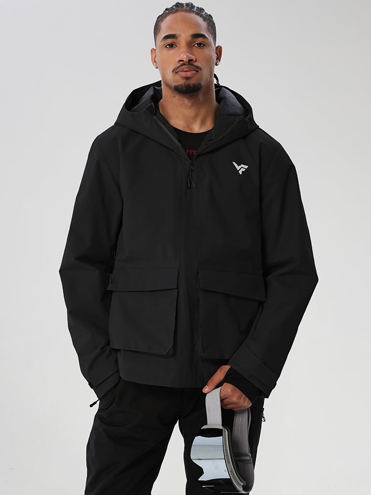 Men's Half-Zip Cargo Anorak for Snowboarding