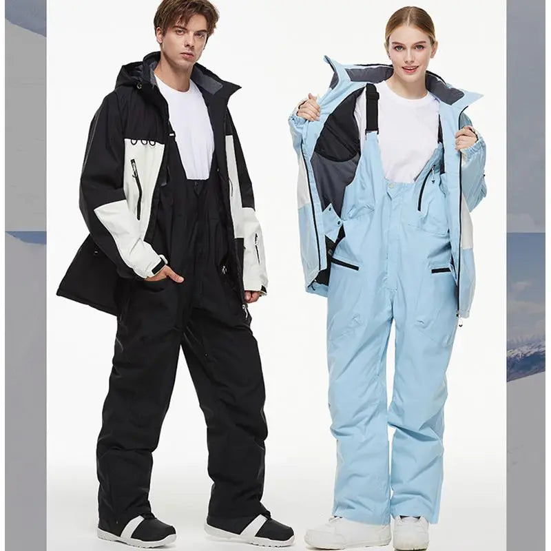 2026 Winter One-piece Ski Snow Bibs Pants for Adult
