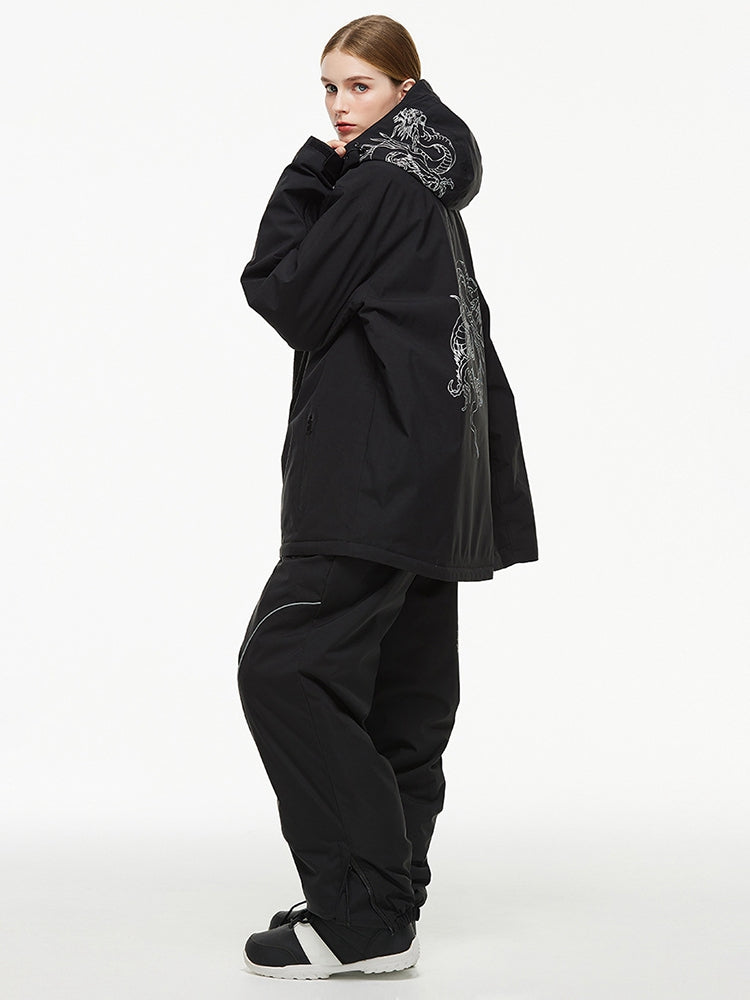 Unisex Insulated Oversized Snowboard Jacket and Pants