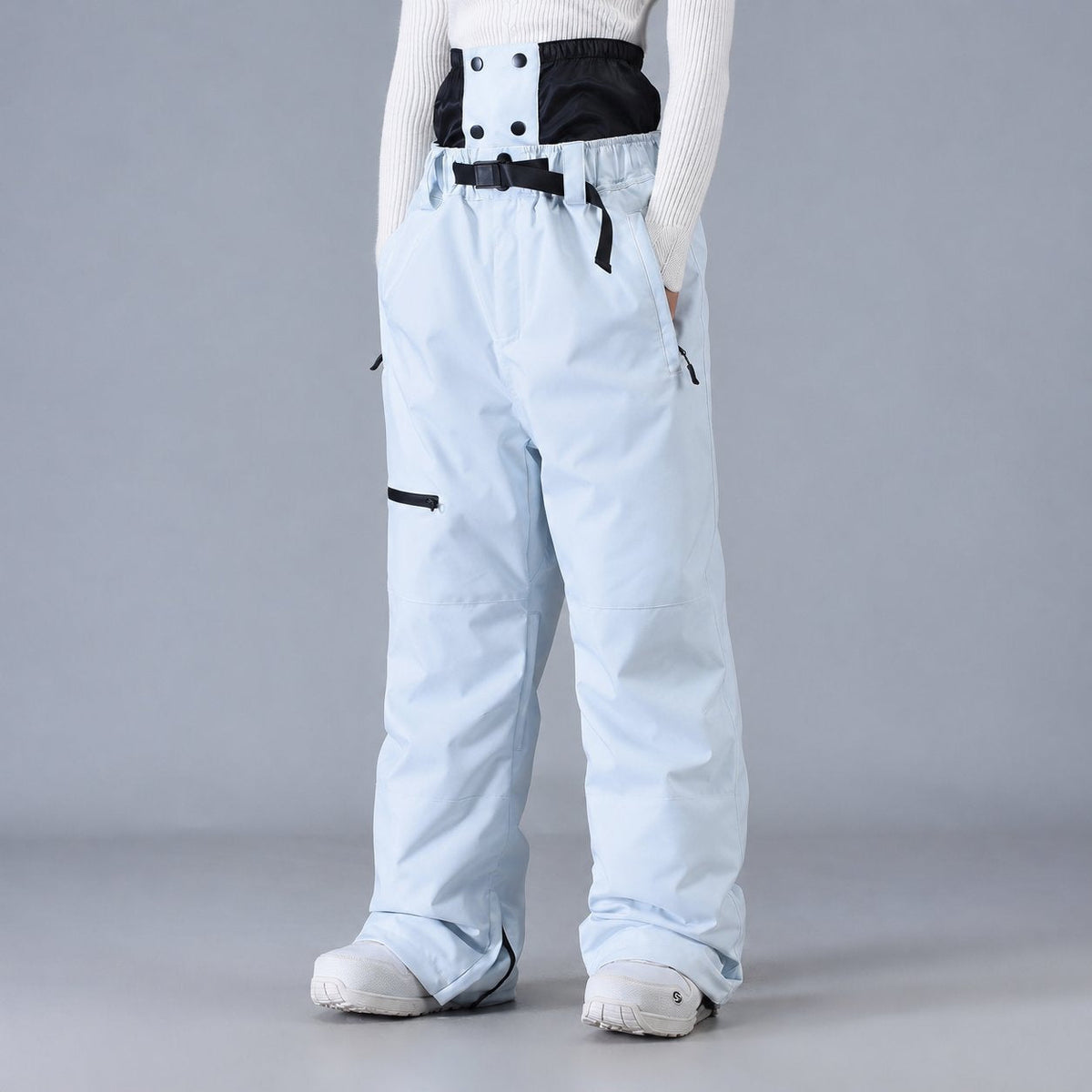 Unisex High-Rise Wide-Leg Snowboard Trousers