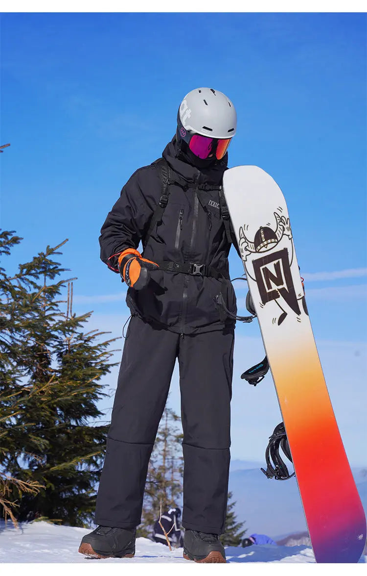Insulated Ski Jacket & Pants Set Winter Outwear for Sports