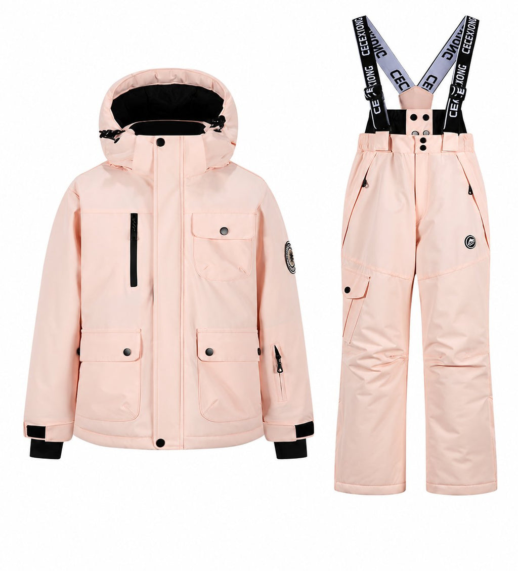 Kids' Detachable-Hood Insulated Snow Set