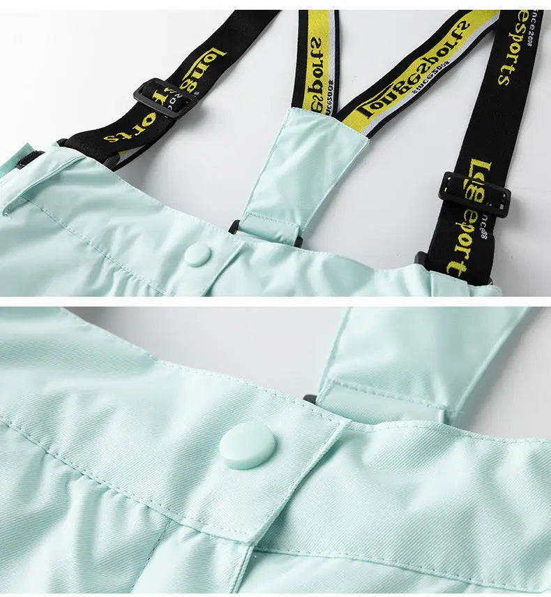 Kids Winter Ski Jacket and Bibs Set Warm Fleece Lined Coats