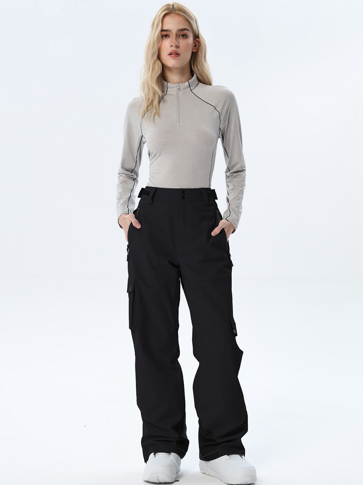 Women's Relaxed Utility Snow Pants with Cargo Storage