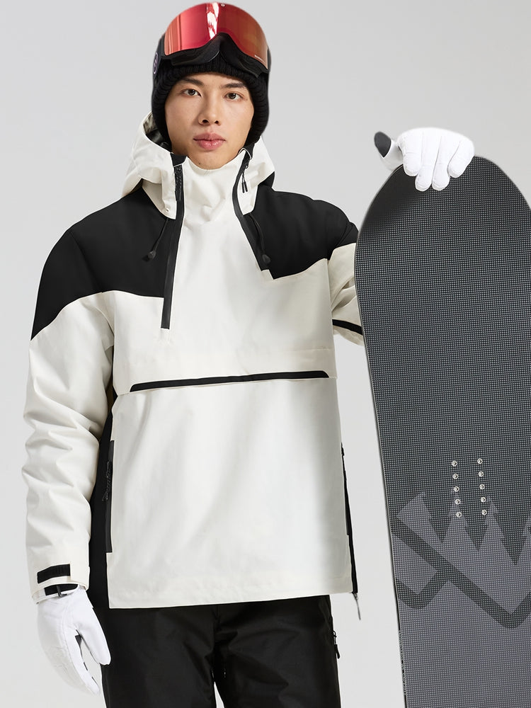 Men's Insulated Half-Zip Colorblock Snow Anorak