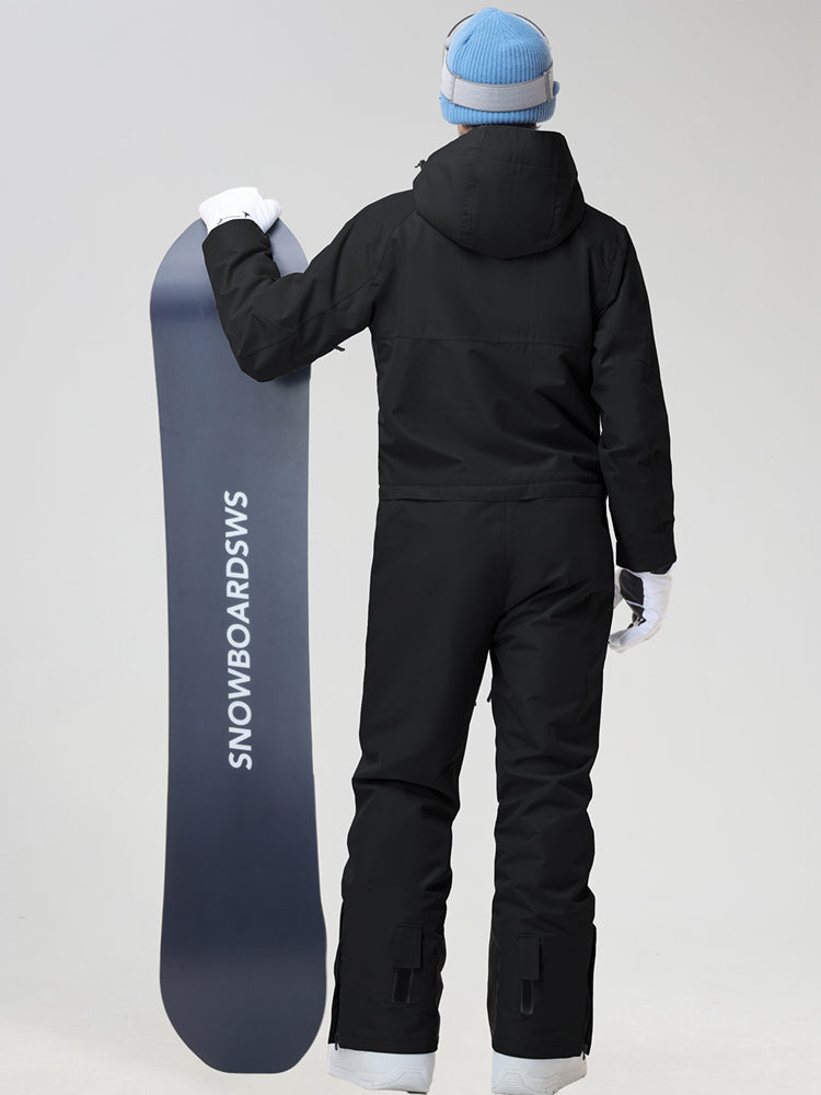 Men's Insulated Hooded One-Piece Snow Suit