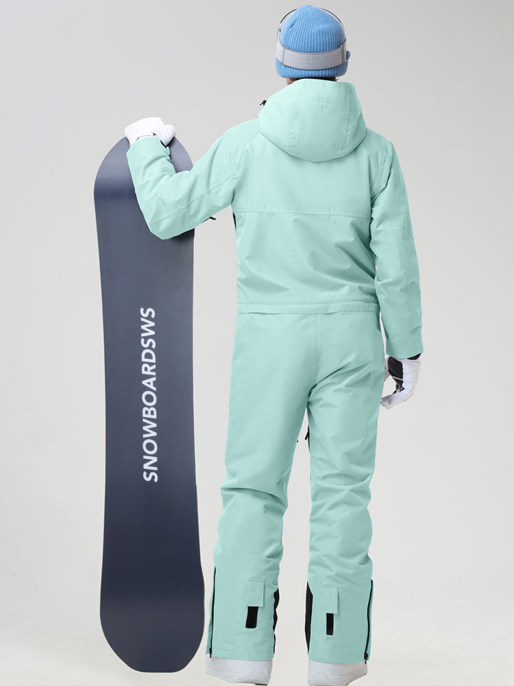 Men's Insulated Hooded One-Piece Snow Suit