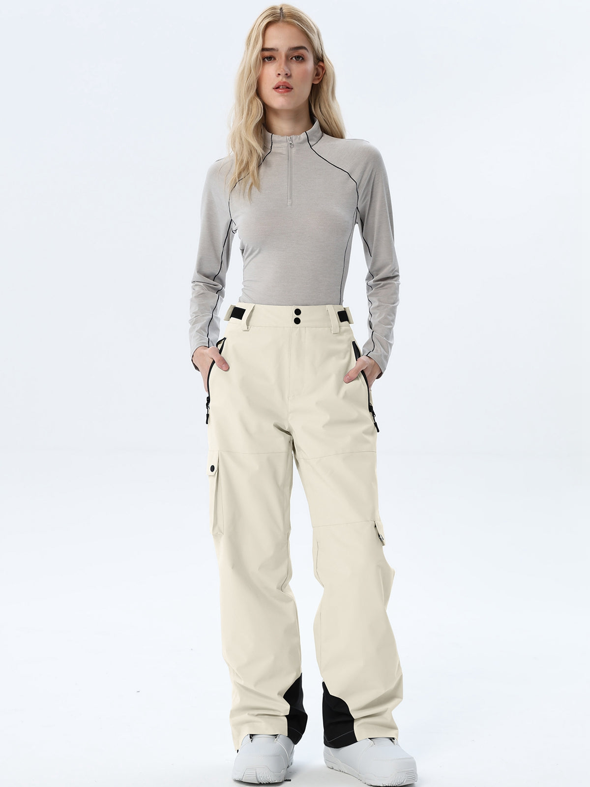 Women's Relaxed Utility Snow Pants with Cargo Storage