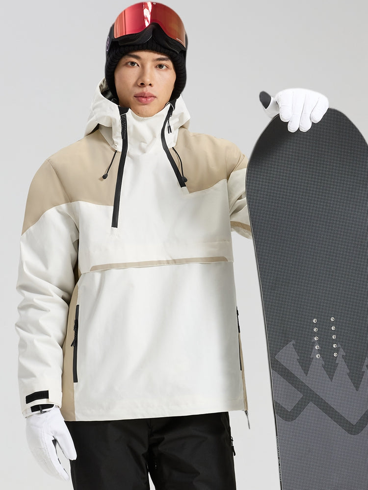 Men's Insulated Half-Zip Colorblock Snow Anorak