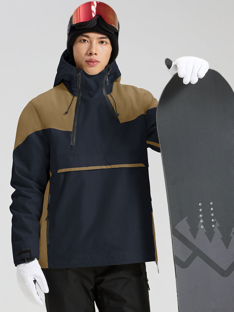 Men's Insulated Half-Zip Colorblock Snow Anorak