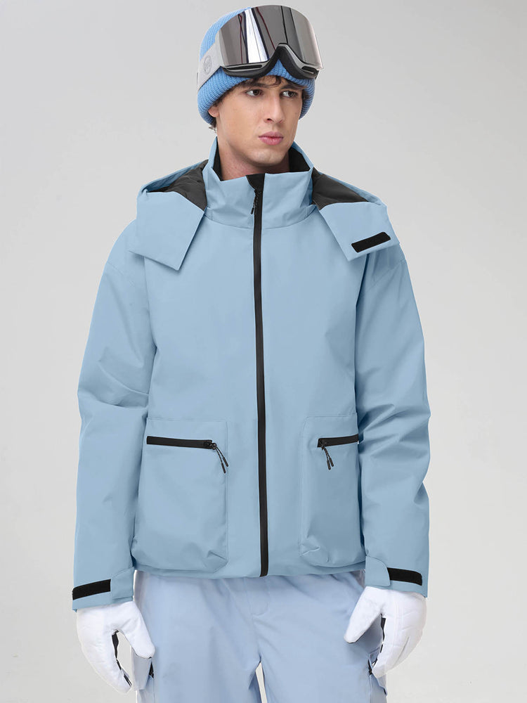Men's Hooded Cargo Snowboarding Shell Jacket