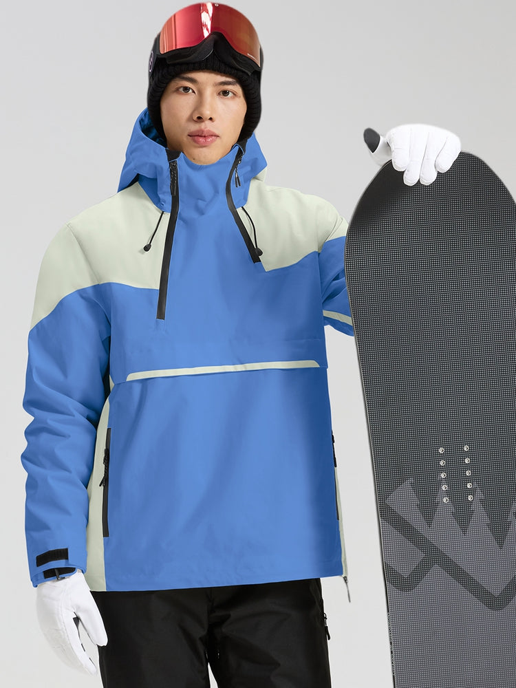 Men's Insulated Half-Zip Colorblock Snow Anorak