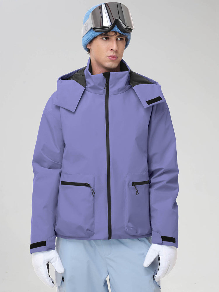 Men's Hooded Cargo Snowboarding Shell Jacket