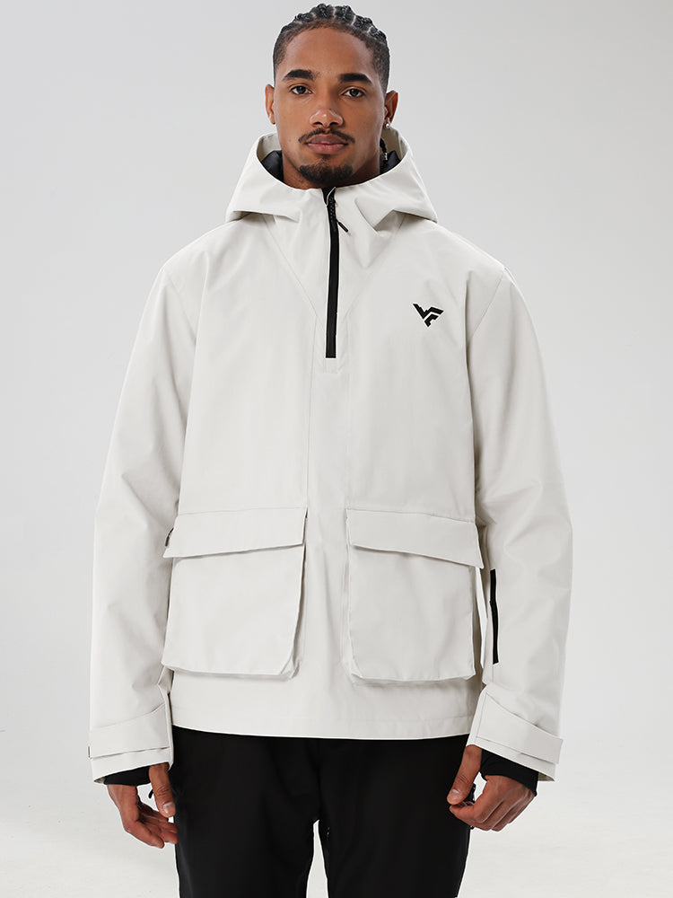 Men's Half-Zip Cargo Anorak for Snowboarding