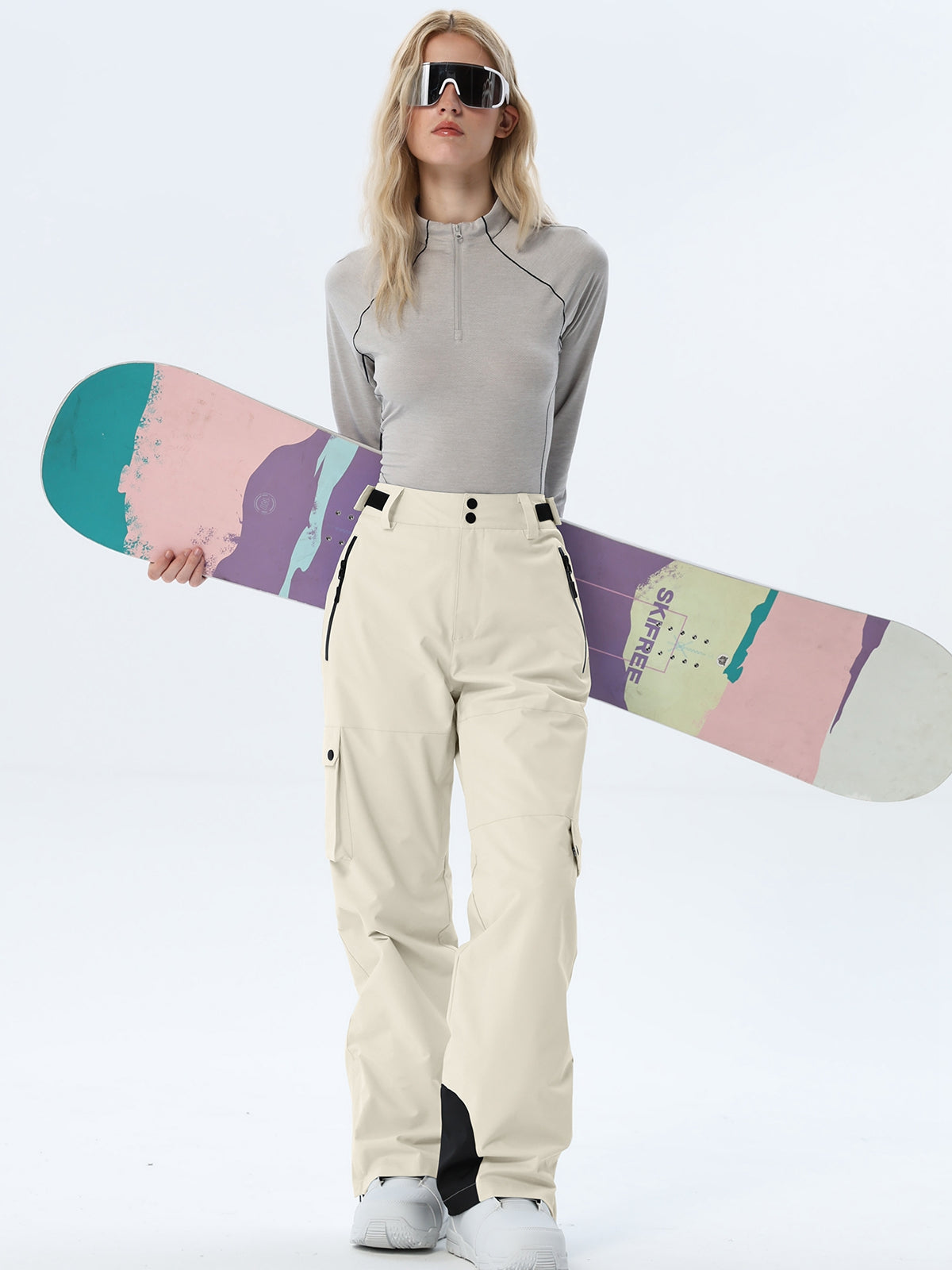 Women's Relaxed Utility Snow Pants with Cargo Storage