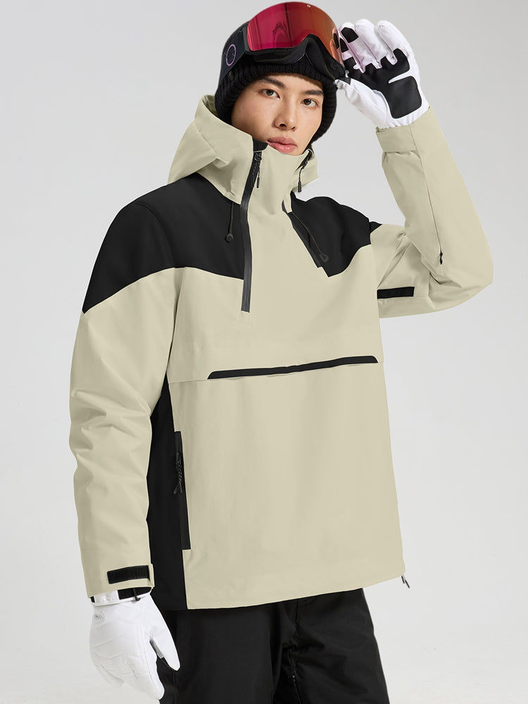 Men's Insulated Half-Zip Colorblock Snow Anorak