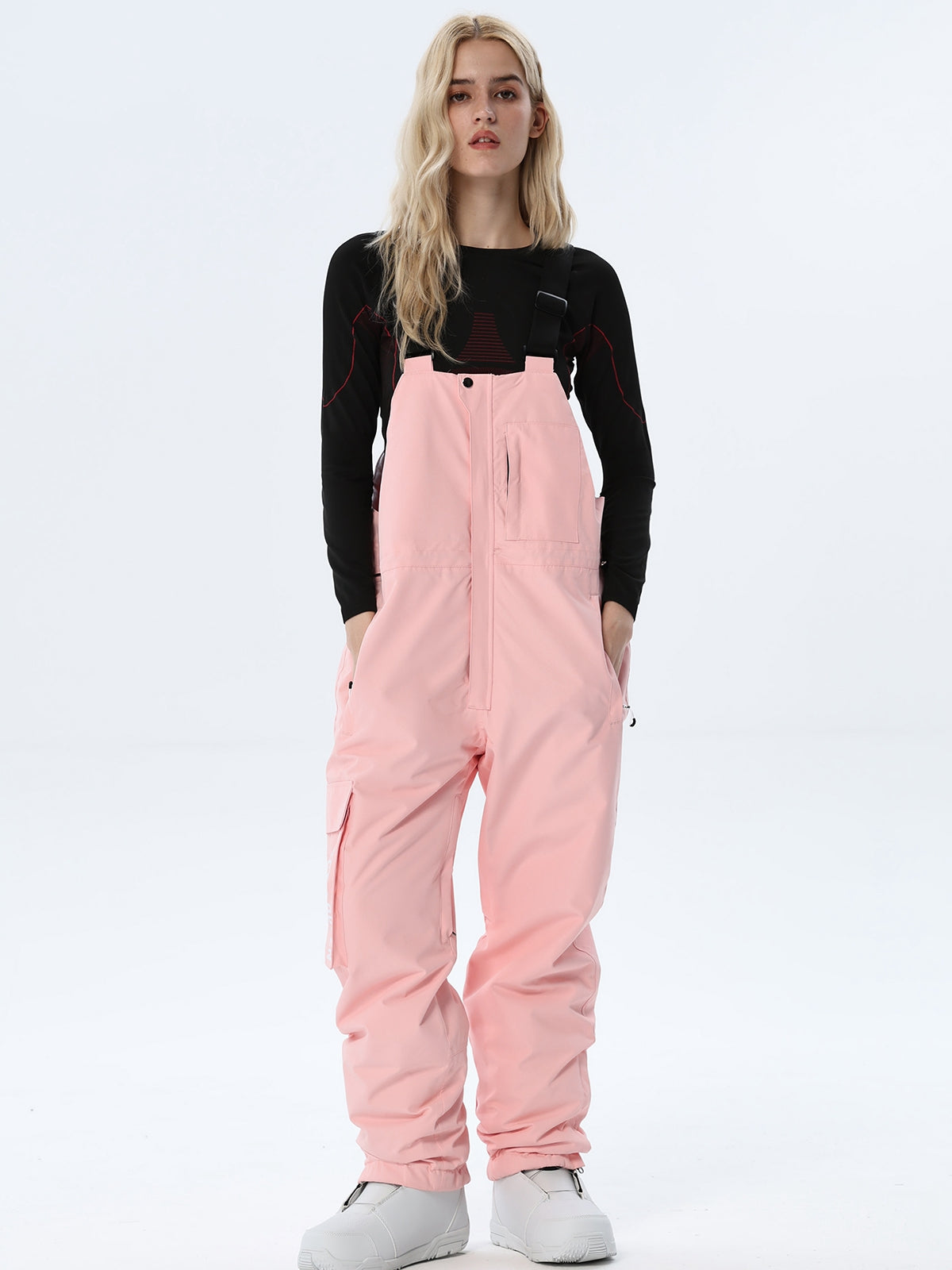 Women's Hooded Ski Jacket and Bib Overalls Combo