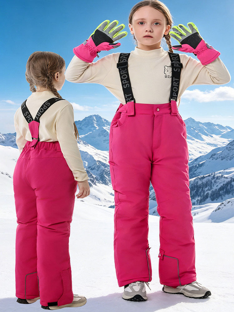 Kids' Animal-Print Fleece Winter Ski Outfit