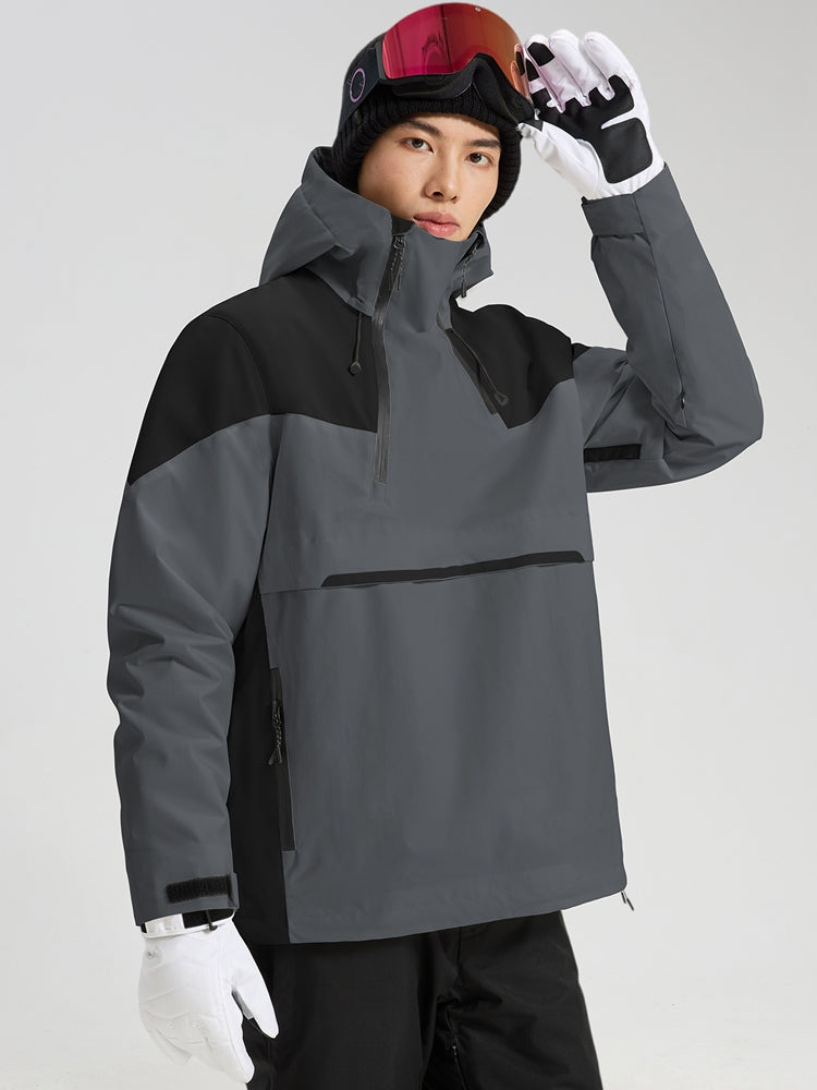Men's Insulated Half-Zip Colorblock Snow Anorak