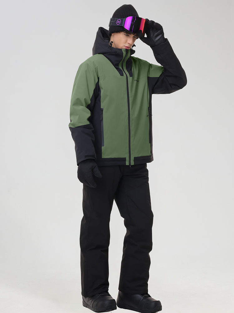 Men's Two-Tone Ski Jacket and Matching Snow Pants