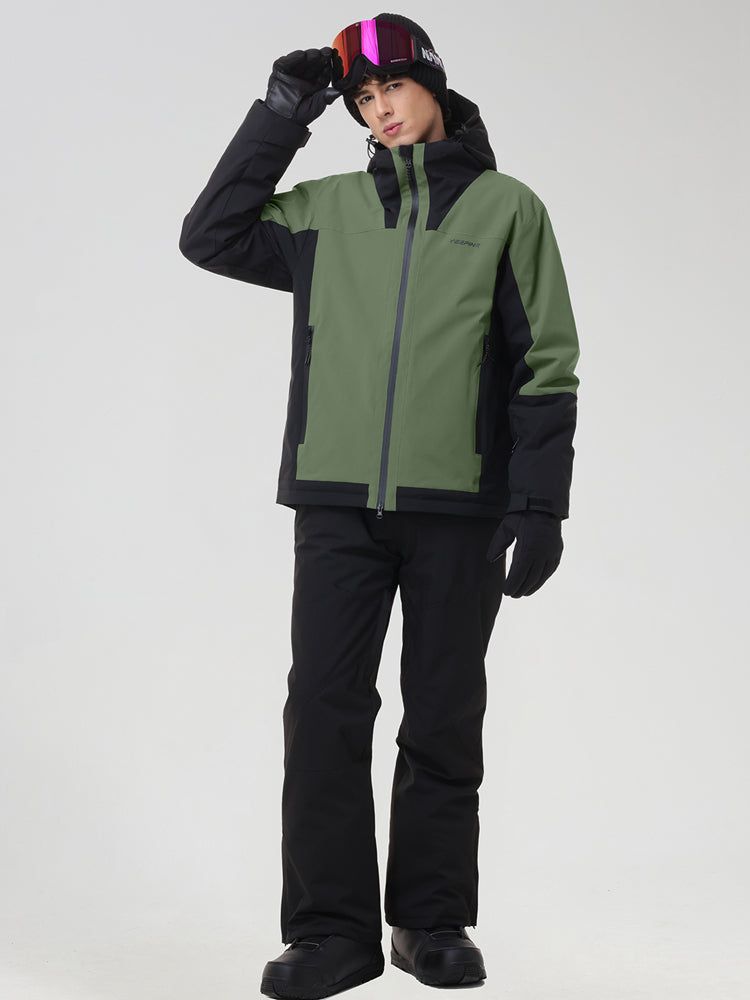 Men's Two-Tone Ski Jacket and Matching Snow Pants