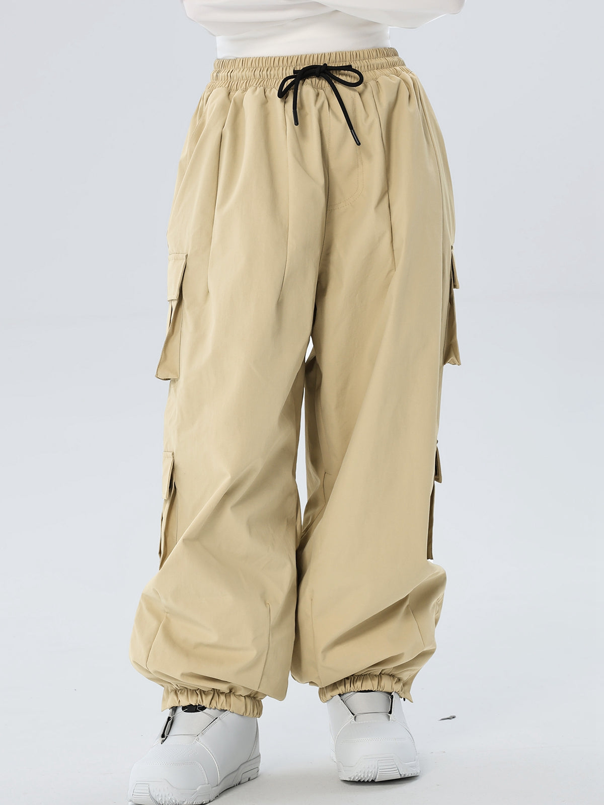 Women's Drawstring-Waist Baggy Snow Pants