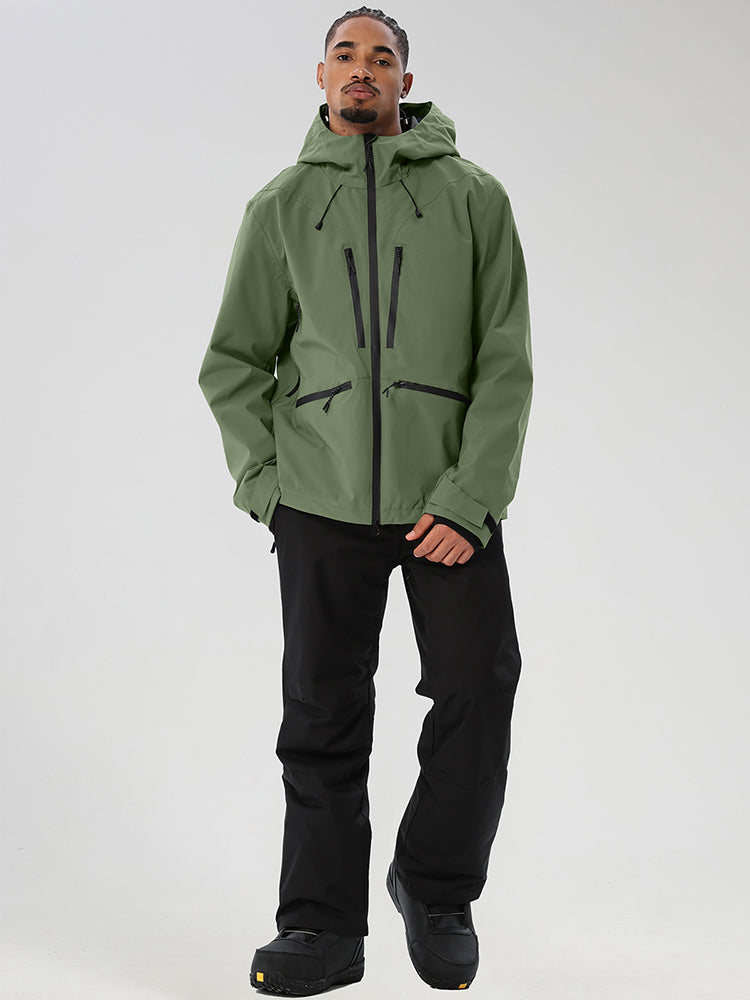 Men's Contrast-Zip Winter Jacket and Snow Pants