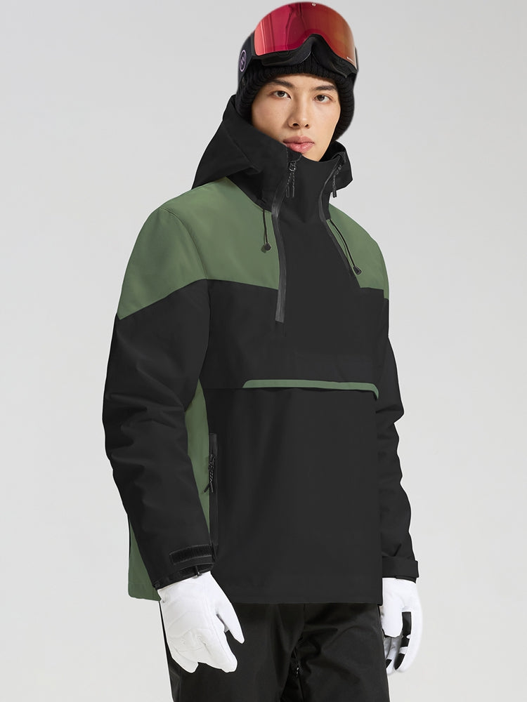 Men's Insulated Half-Zip Colorblock Snow Anorak
