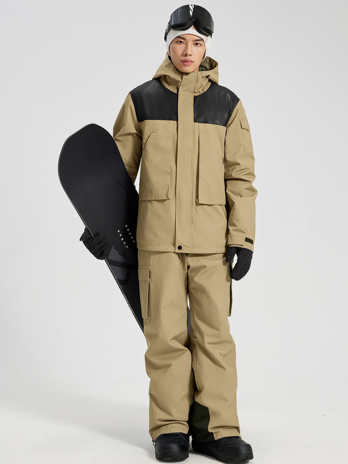 Men's Detachable-Suspender Ski Jacket and Bib Combo
